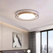 Round smoked grey and gold LED ceiling light | SEVEKA