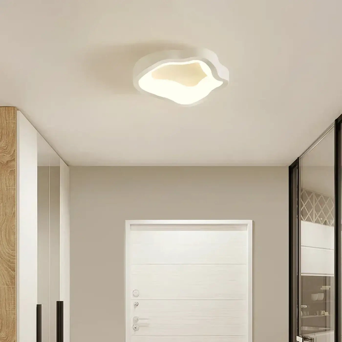 Minimalist black and white LED ceiling light | LUKA