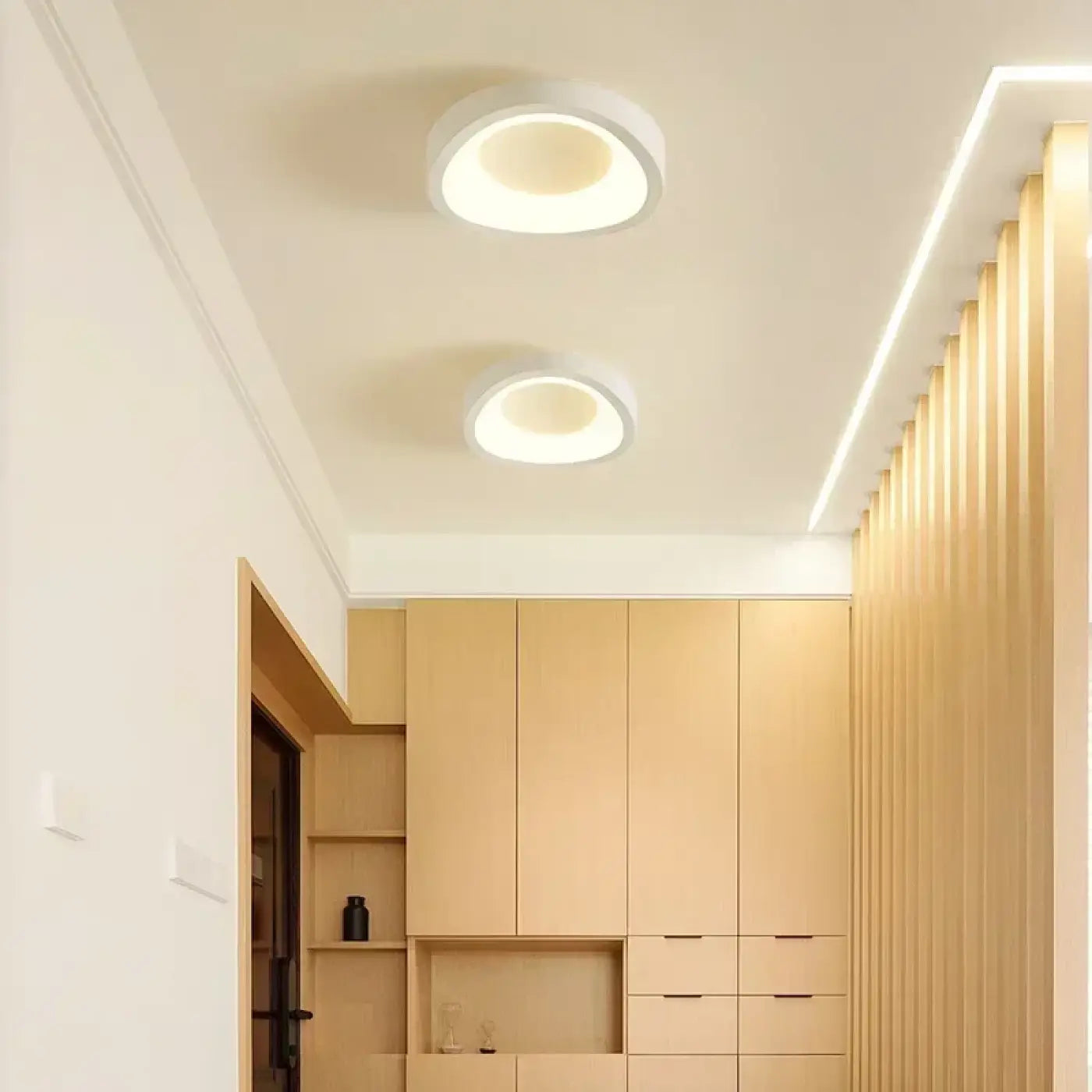Minimalist black and white LED ceiling light | LUKA