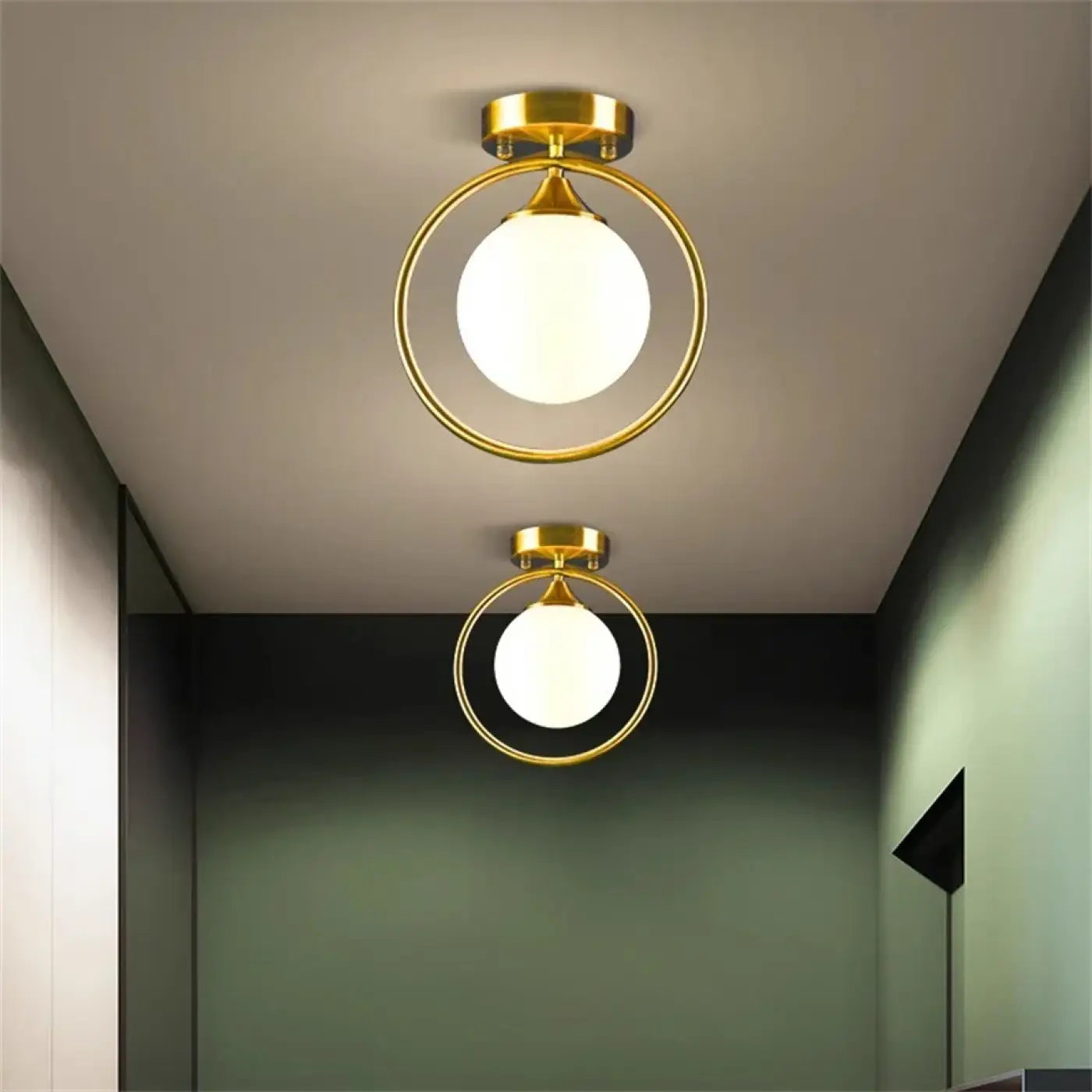 Statement design amber gold glass ceiling light | ZIPELI