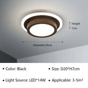 Modern black and white aluminium LED ceiling light | PEME