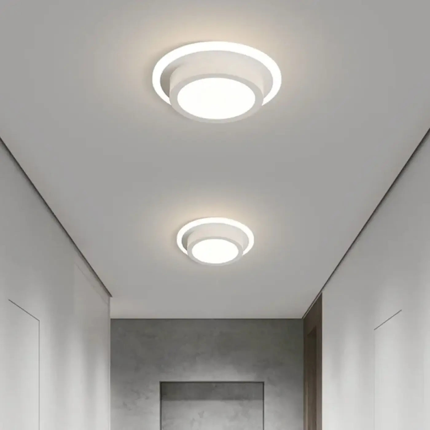 Modern black and white aluminium LED ceiling light | PEME