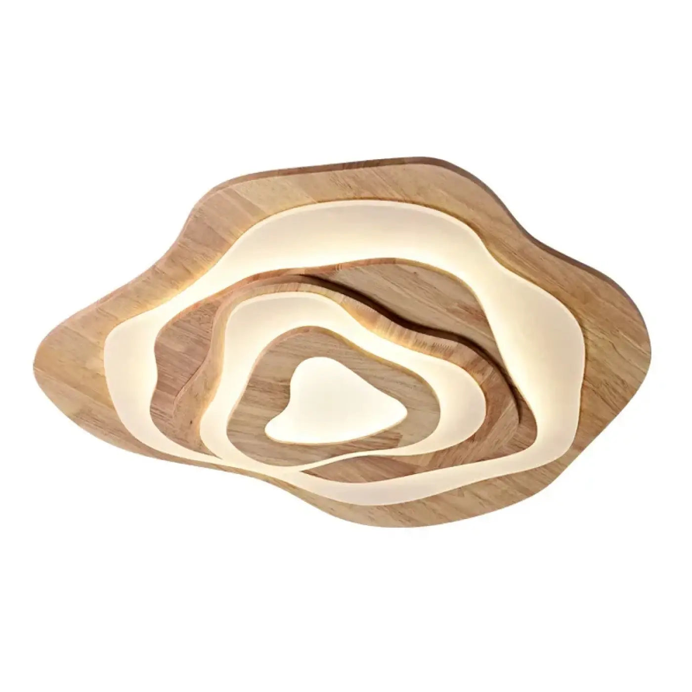 Organic brown wood LED ceiling light | BOVI