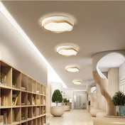 Scandinavian design curved wood LED ceiling light | ZUZEL