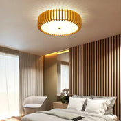 Scandinavian slatted wood LED ceiling light | DALIKO