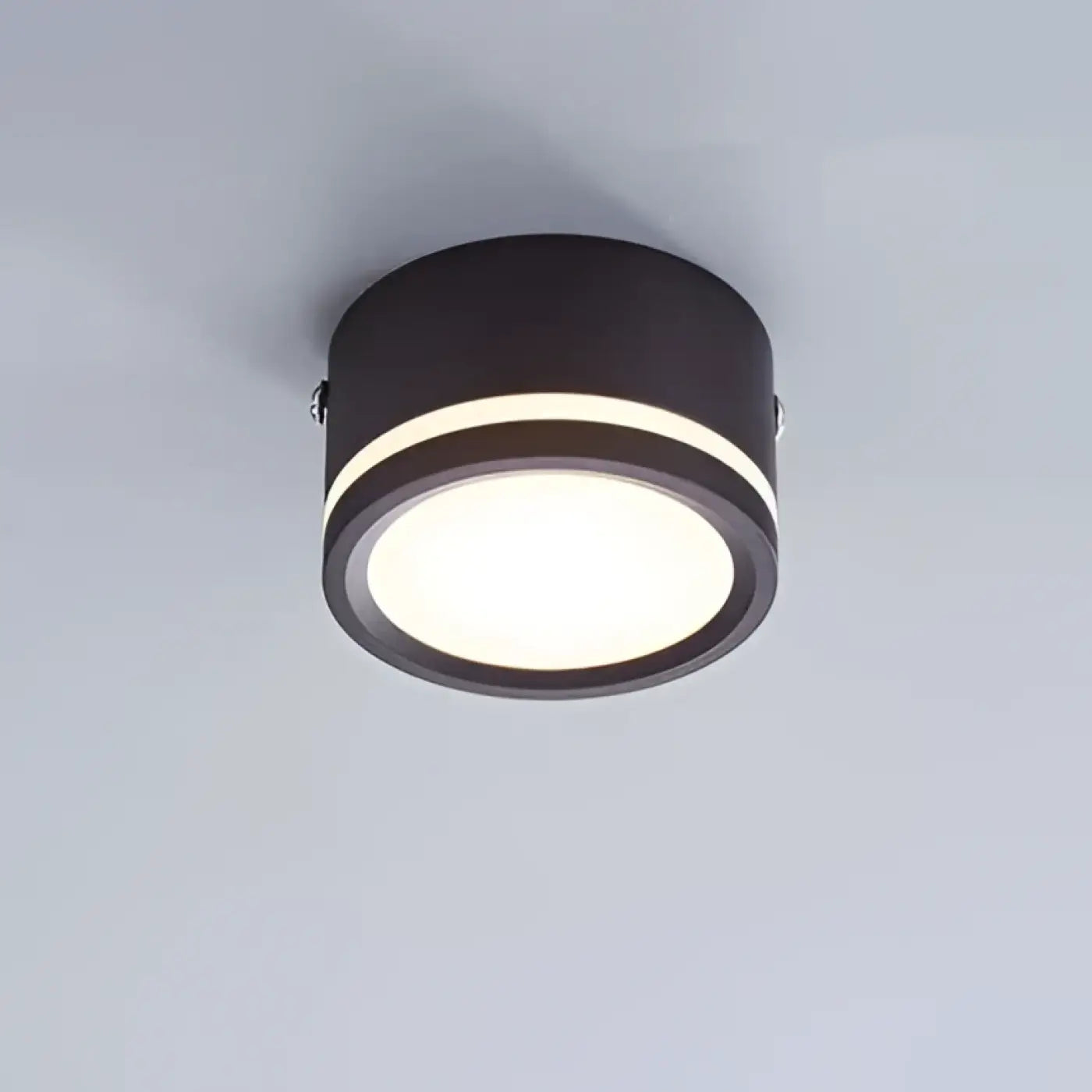 Round minimalist black or white ceiling light IP65 | DIGALA