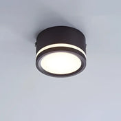 Round minimalist black or white ceiling light IP65 | DIGALA