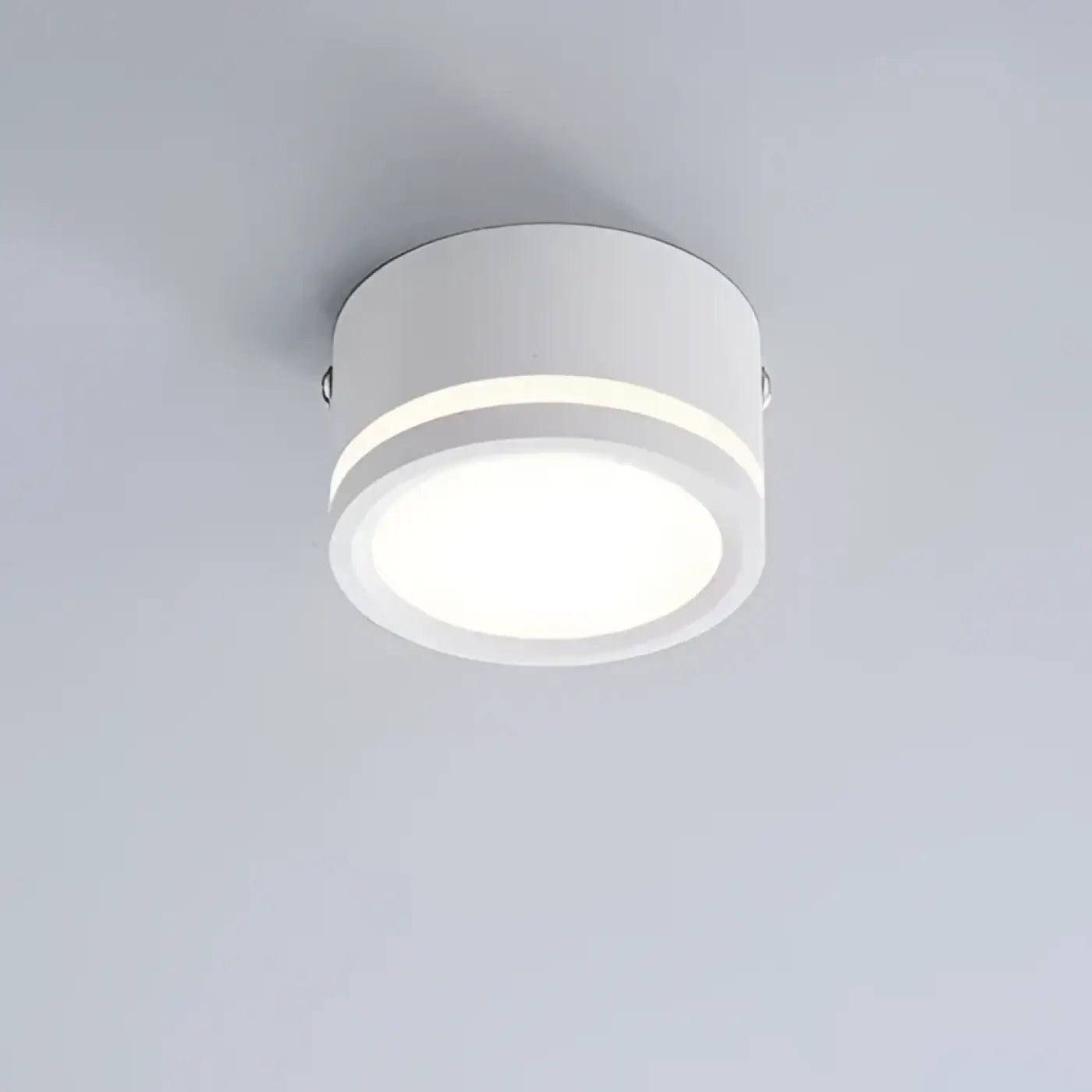 Round minimalist black or white ceiling light IP65 | DIGALA