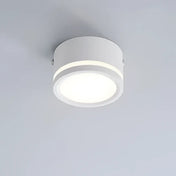 Round minimalist black or white ceiling light IP65 | DIGALA