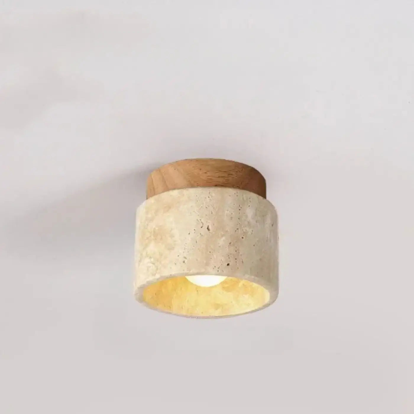 Stone and wood minimalist Scandinavian ceiling light | GUMU