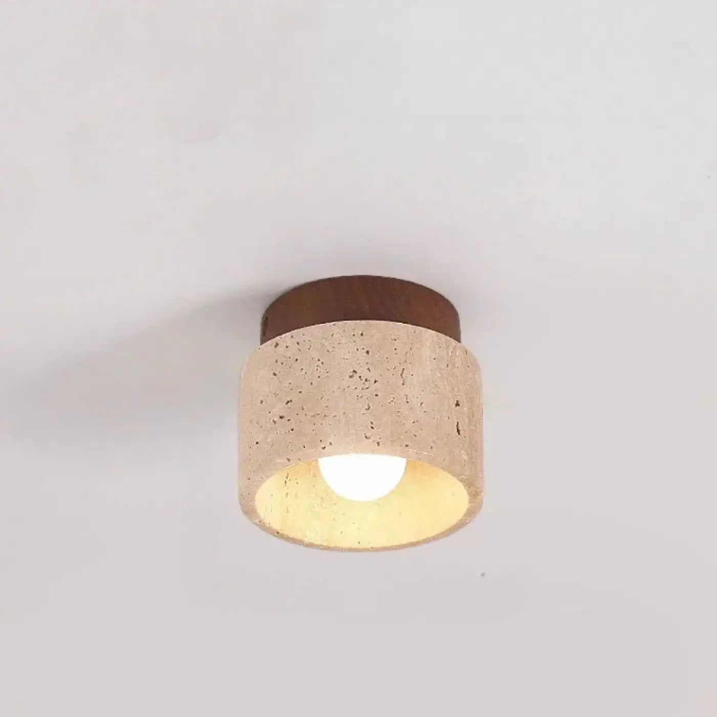 Stone and wood minimalist Scandinavian ceiling light | GUMU