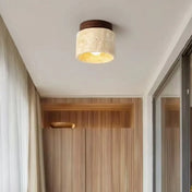 Stone and wood minimalist Scandinavian ceiling light | GUMU