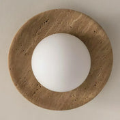 Scandinavian beige round LED ceiling light | FIBE