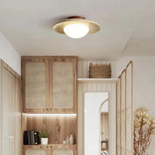 Scandinavian beige round LED ceiling light | FIBE