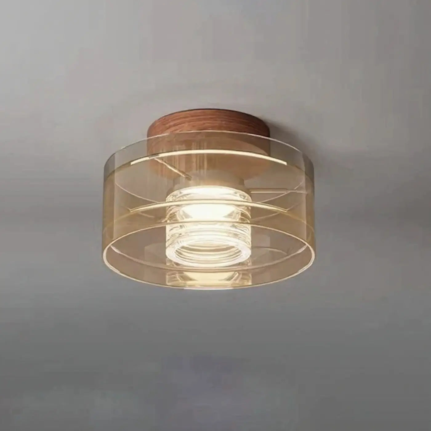 Black grey LED glass minimalist ceiling light | VANO