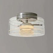 Black grey LED glass minimalist ceiling light | VANO