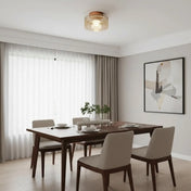 Black grey LED glass minimalist ceiling light | VANO