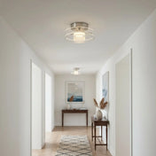 Black grey LED glass minimalist ceiling light | VANO