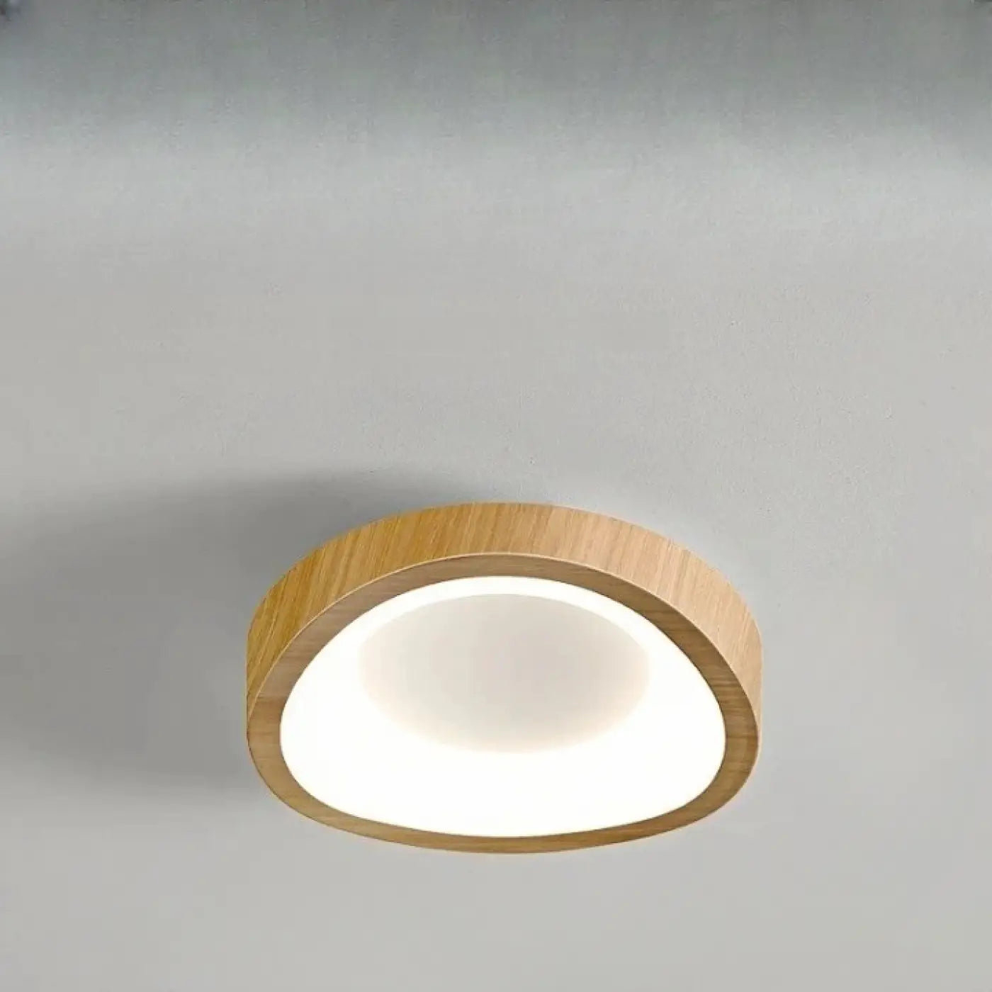 Beige brown wood LED Scandinavian ceiling light | DETIGEN