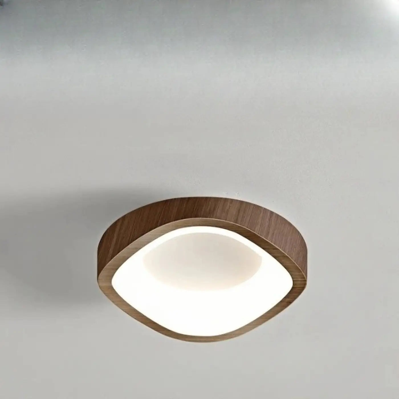 Beige brown wood LED Scandinavian ceiling light | DETIGEN