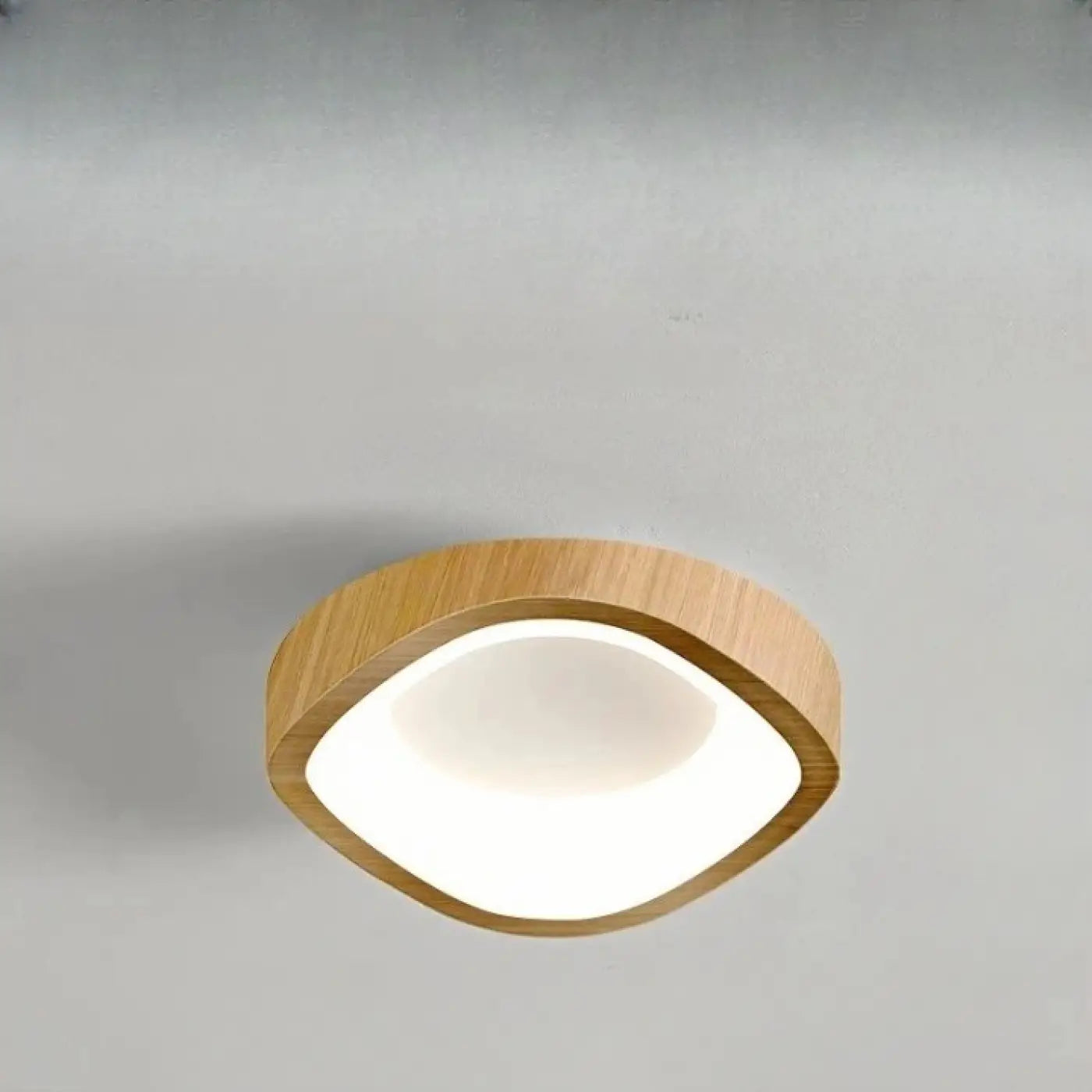 Beige brown wood LED Scandinavian ceiling light | DETIGEN