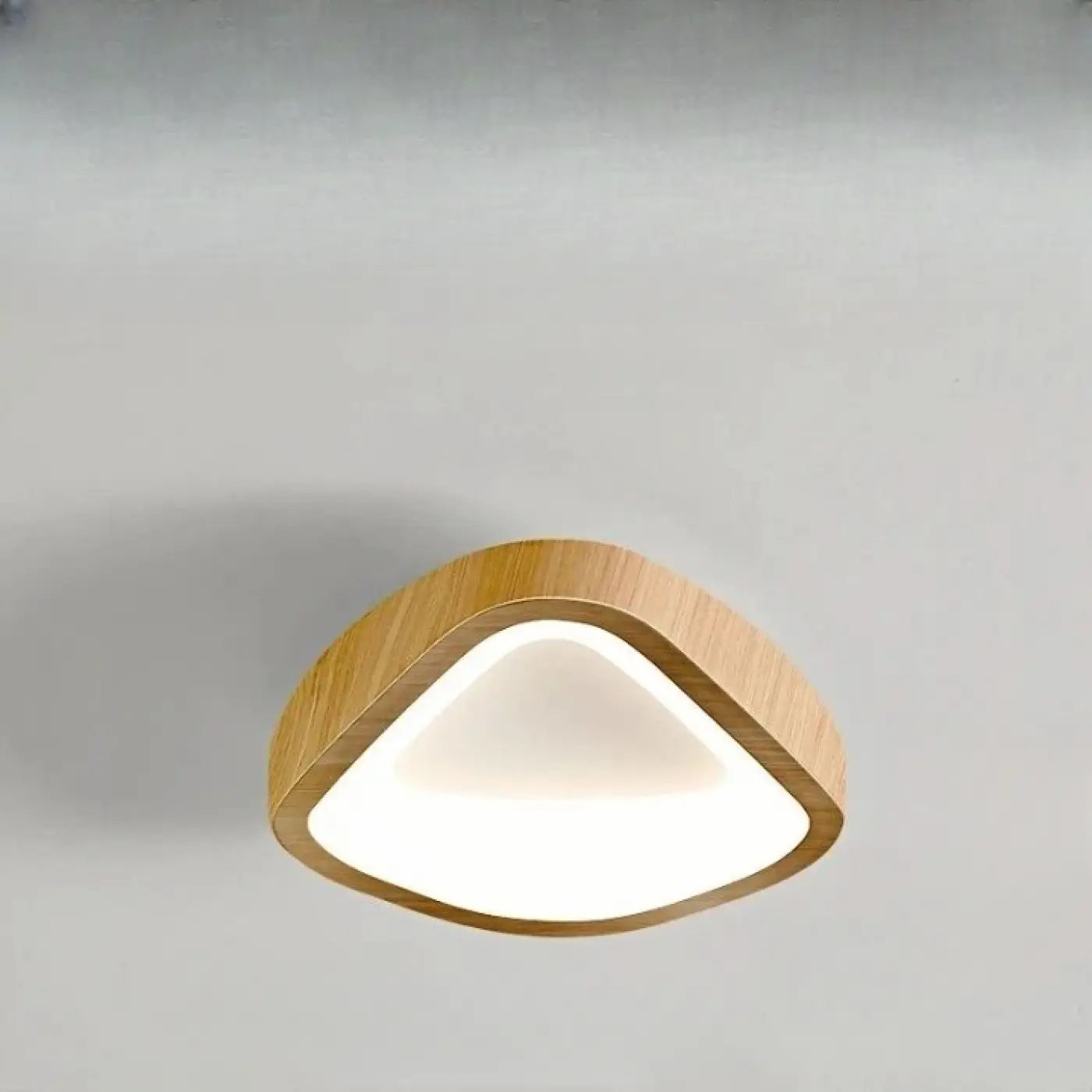 Beige brown wood LED Scandinavian ceiling light | DETIGEN