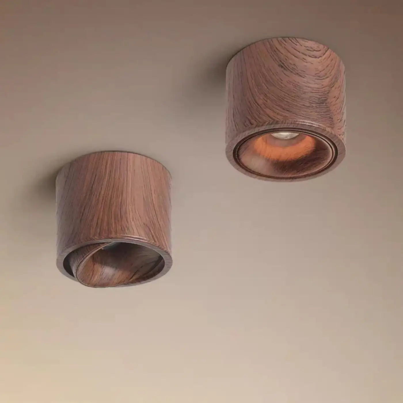 Dimmable wood and aluminium LED ceiling light | KIVUHEK