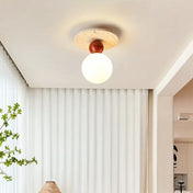 Scandinavian wood and aluminium LED ceiling light | TEBA