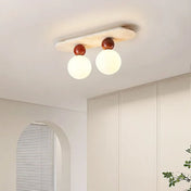 Scandinavian wood and aluminium LED ceiling light | TEBA