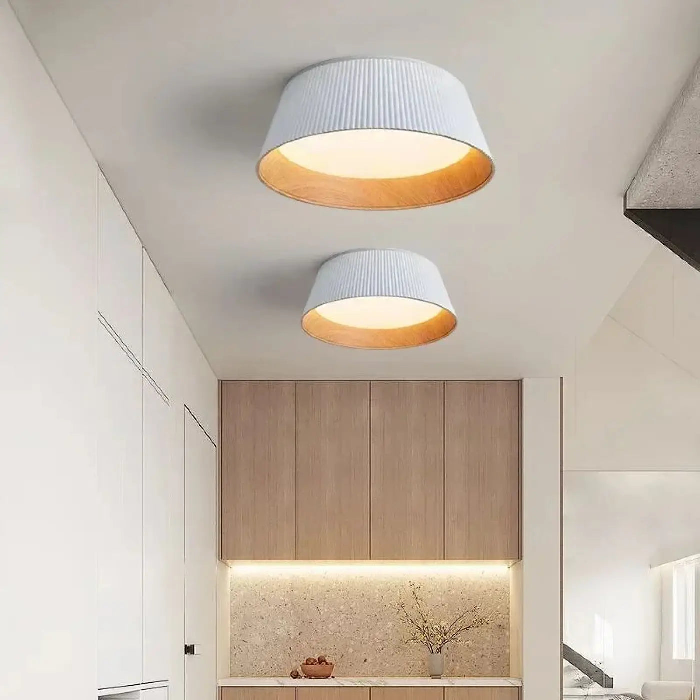 Modern black and white metal LED ceiling light | NASAPO