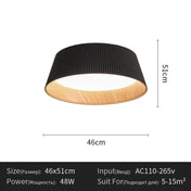 Modern black and white metal LED ceiling light | NASAPO