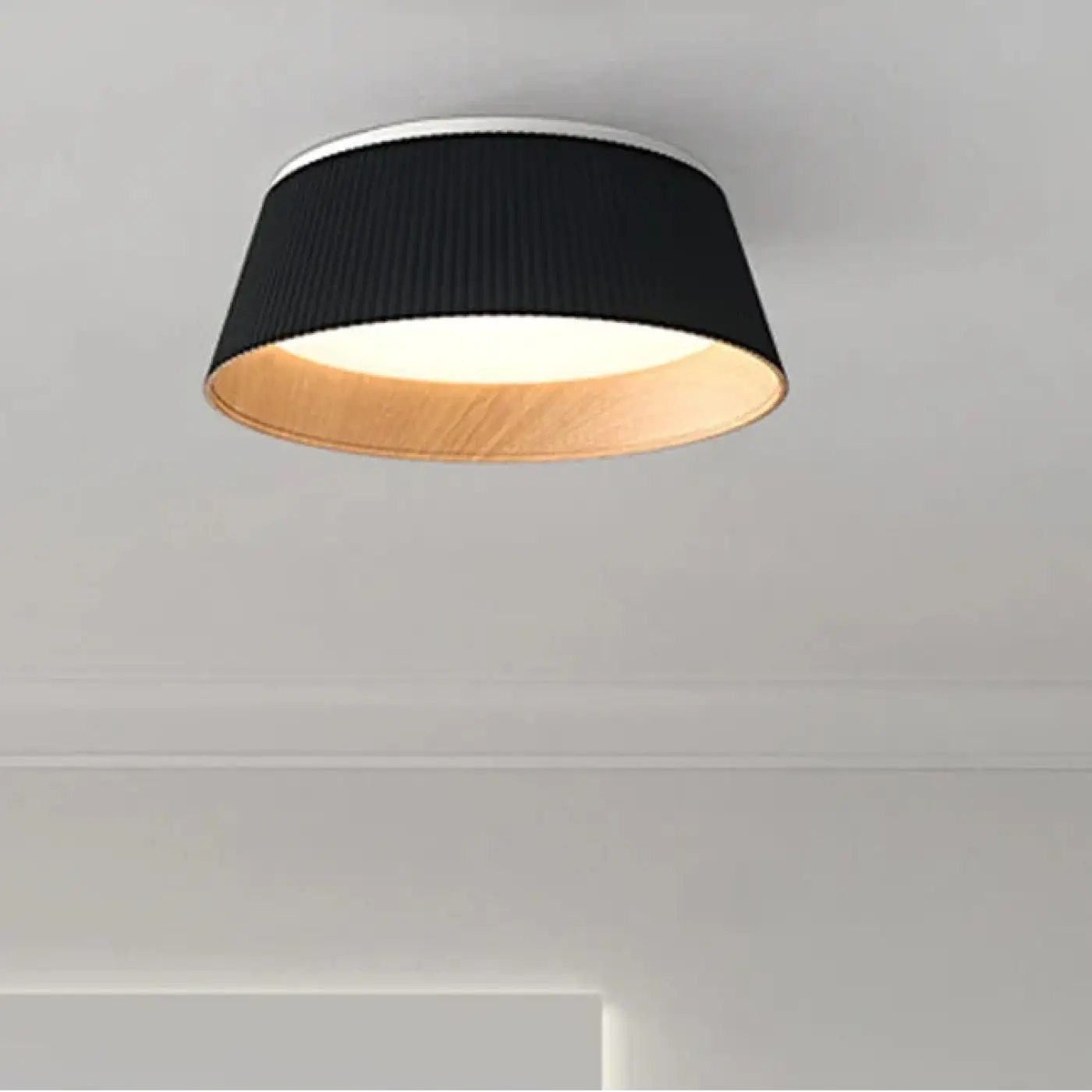 Modern black and white metal LED ceiling light | NASAPO