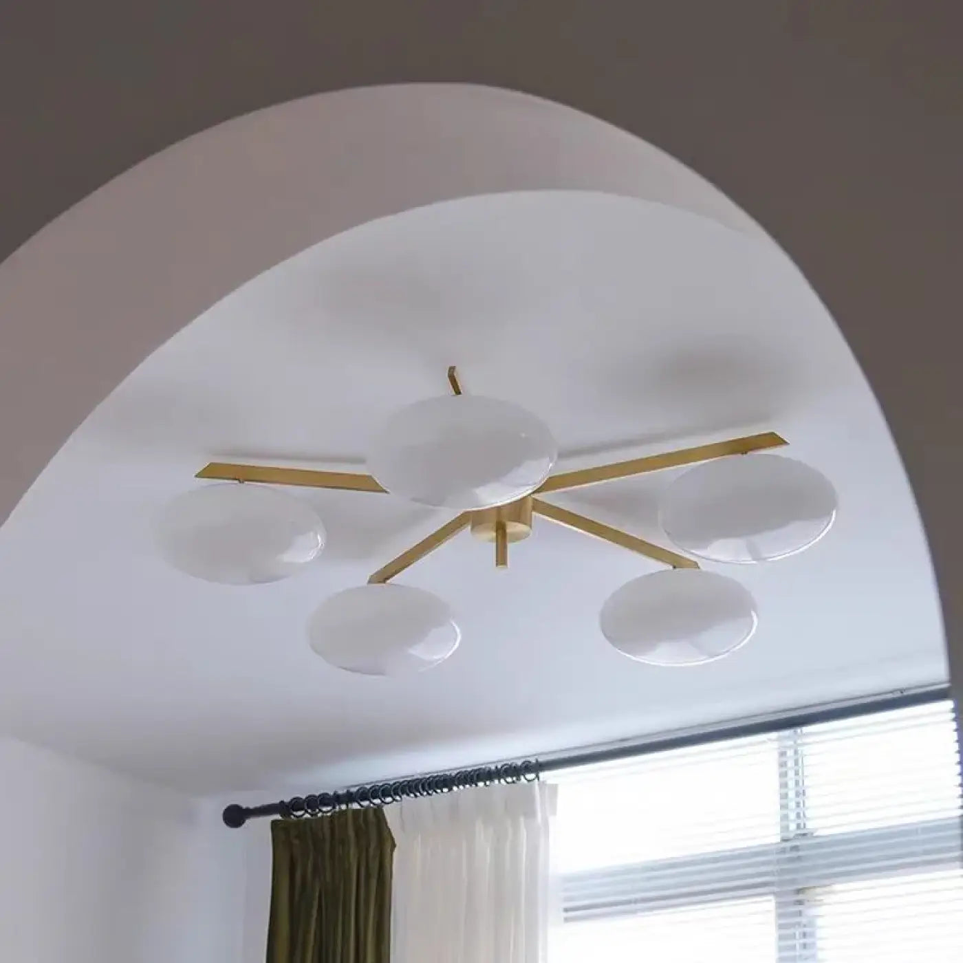 Glass gold and black vintage design ceiling light | TAHELO