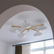 Glass gold and black vintage design ceiling light | TAHELO