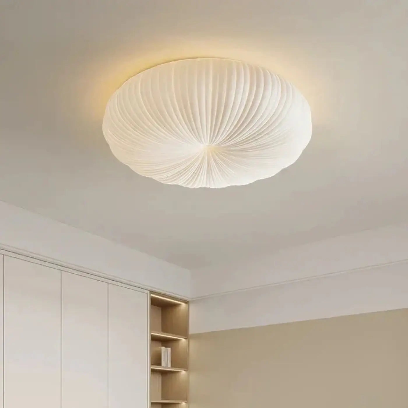 Modern white glass LED ceiling light IP44 | KILUPO
