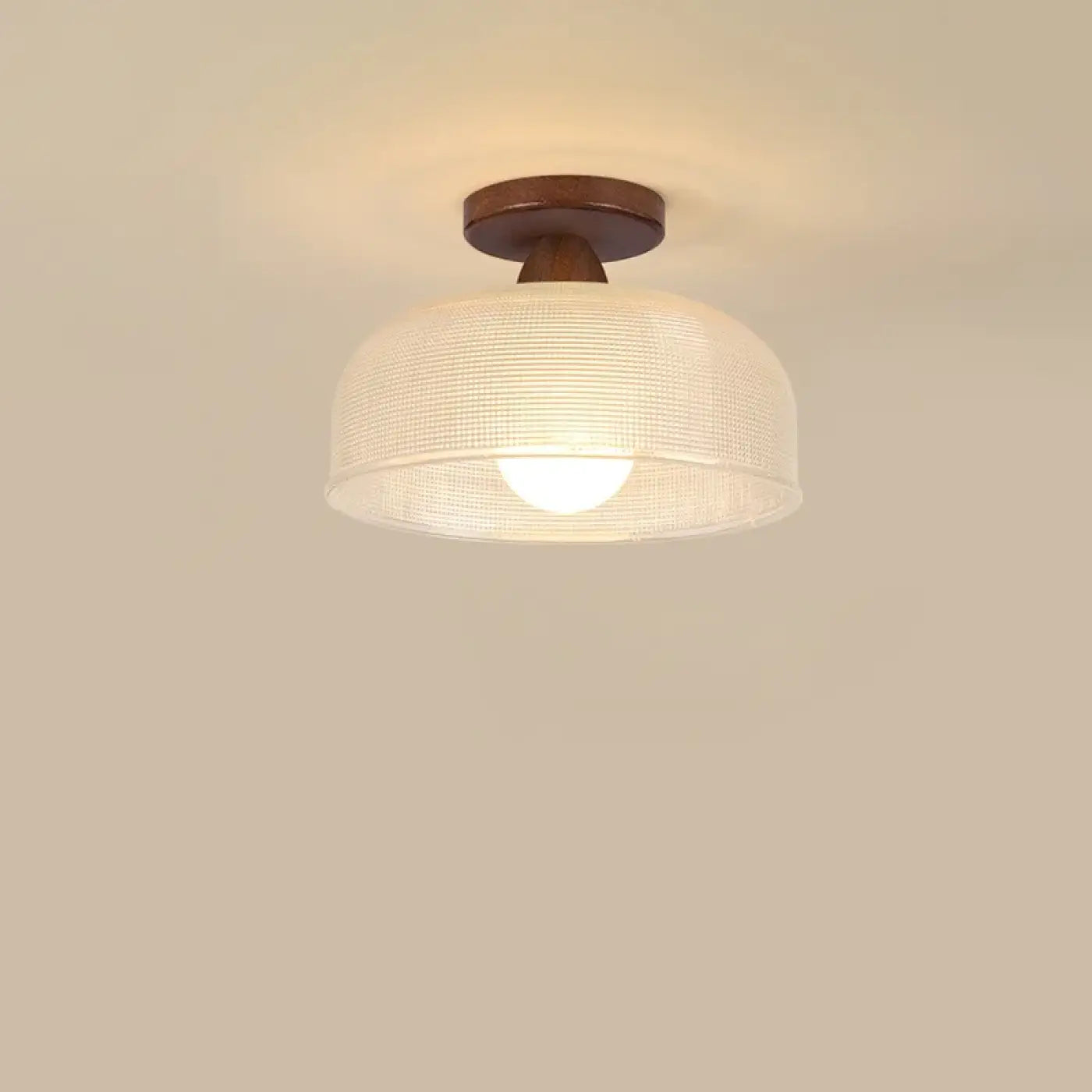 Scandinavian modern wood and glass ceiling light | KOTU