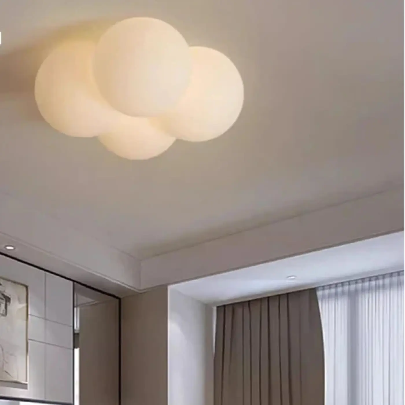 White kids cloud LED ceiling light modern | FOVEMU