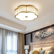 Design floral gold glass LED ceiling light | KAPATI