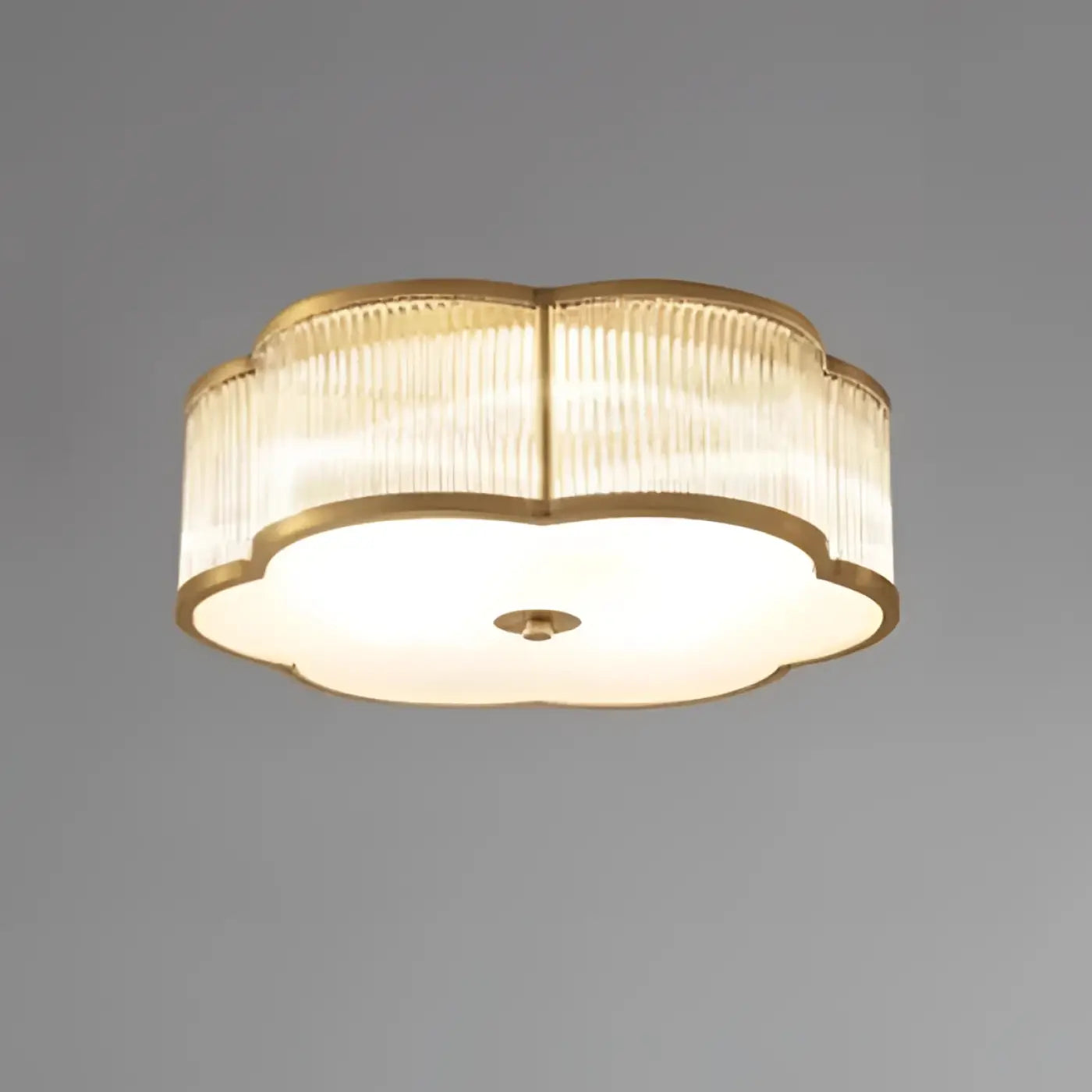 Design floral gold glass LED ceiling light | KAPATI