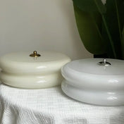 White glass 1970s retro ceiling light | DIMENA