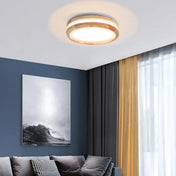 Round light wood integrated LED ceiling light | SOTAHI