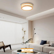 Round light wood integrated LED ceiling light | SOTAHI
