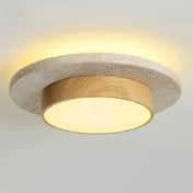 Round nordic wood ceiling light IP65 | KEBE