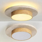 Round nordic wood ceiling light IP65 | KEBE