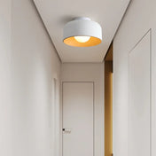 Round indoor wood black or white ceiling light | MIKA