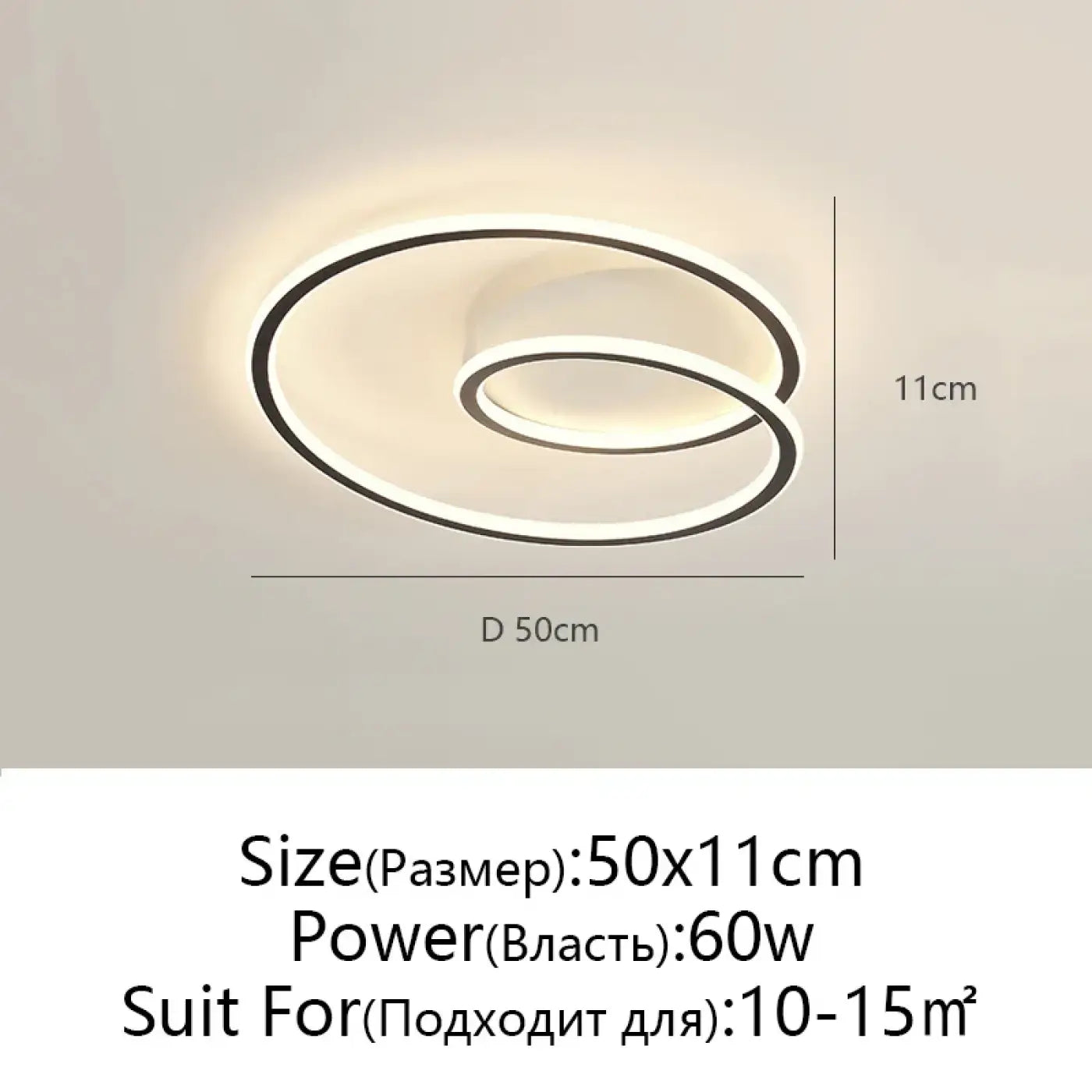Industrial modern round black LED ceiling light | VOGEHUK