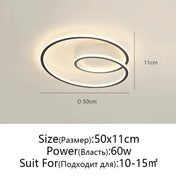 Industrial modern round black LED ceiling light | VOGEHUK