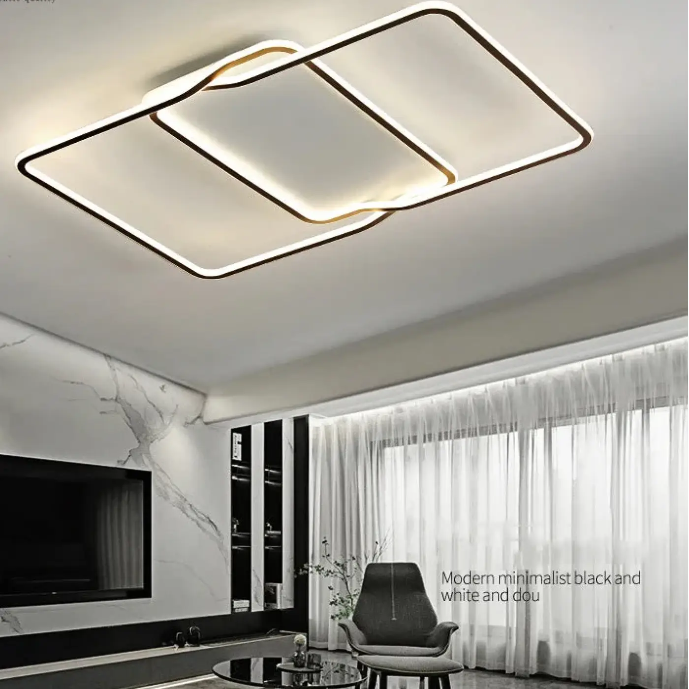 Industrial modern round black LED ceiling light | VOGEHUK