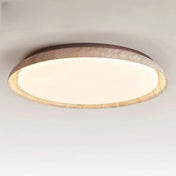 Scandinavian wood and marble LED ceiling light | KUBAME