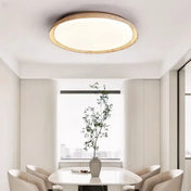 Scandinavian wood and marble LED ceiling light | KUBAME